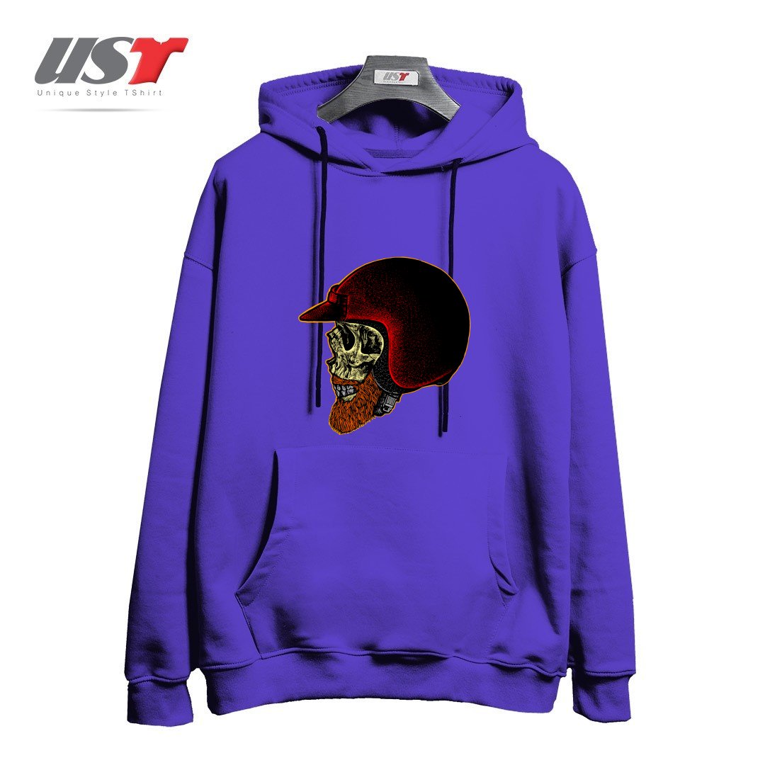 طرح MIGHTY BIKER هودی اورسایزرنگ بنفش