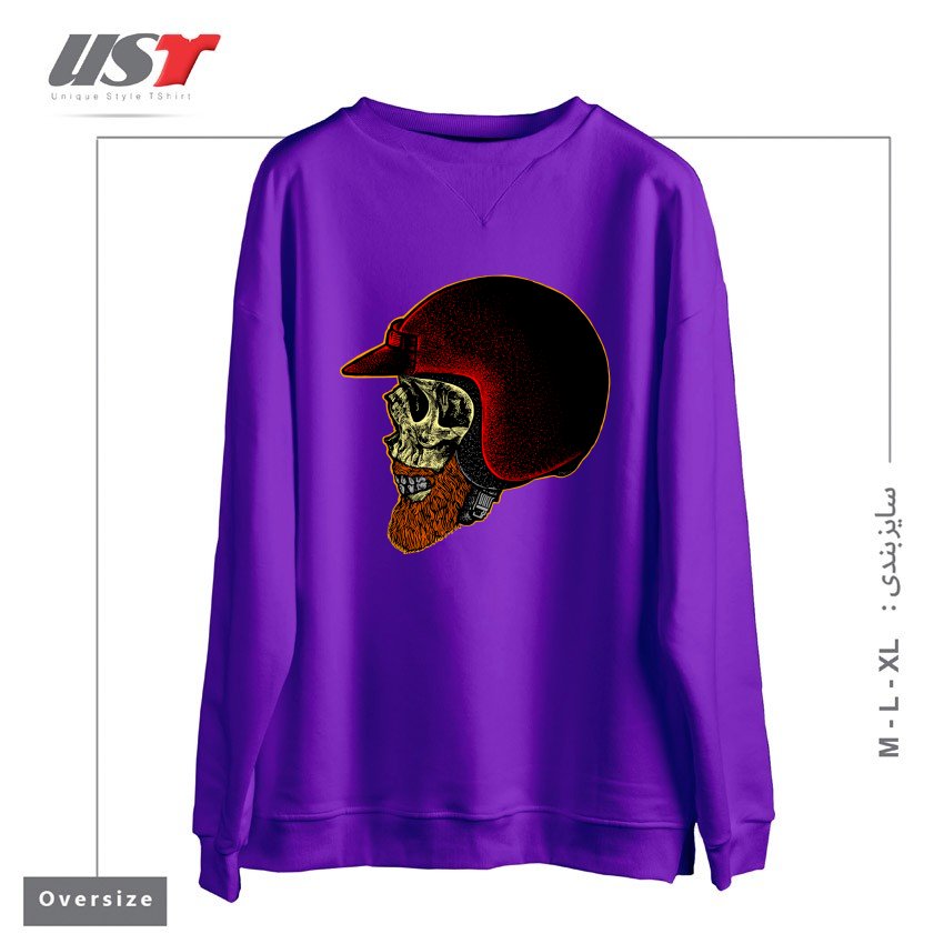 سوییشرت اورسایز طرح MIGHTY BIKER