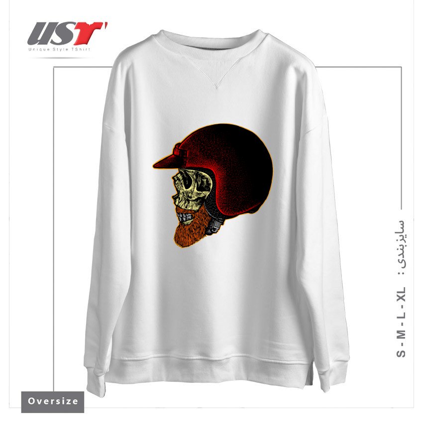 سوییشرت اورسایز طرح MIGHTY BIKER