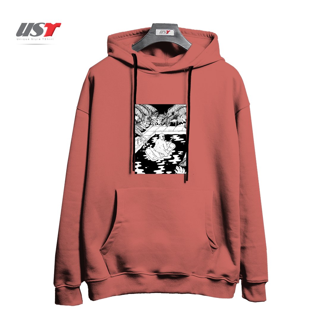 طرح NEVER REALLY RETIRED هودی اورسایزرنگ آجری