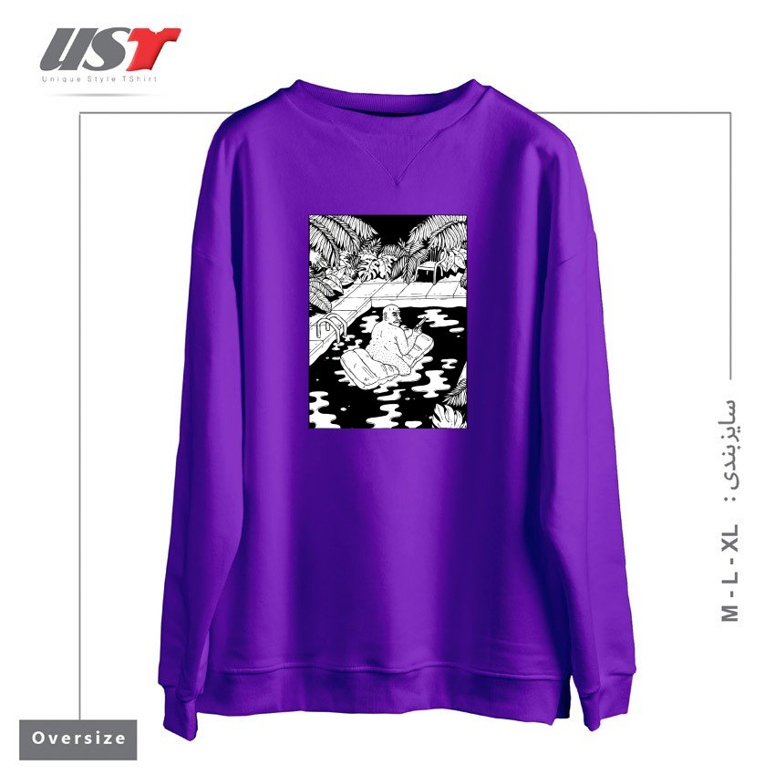 سوییشرت اورسایز طرح NEVER REALLY RETIRED