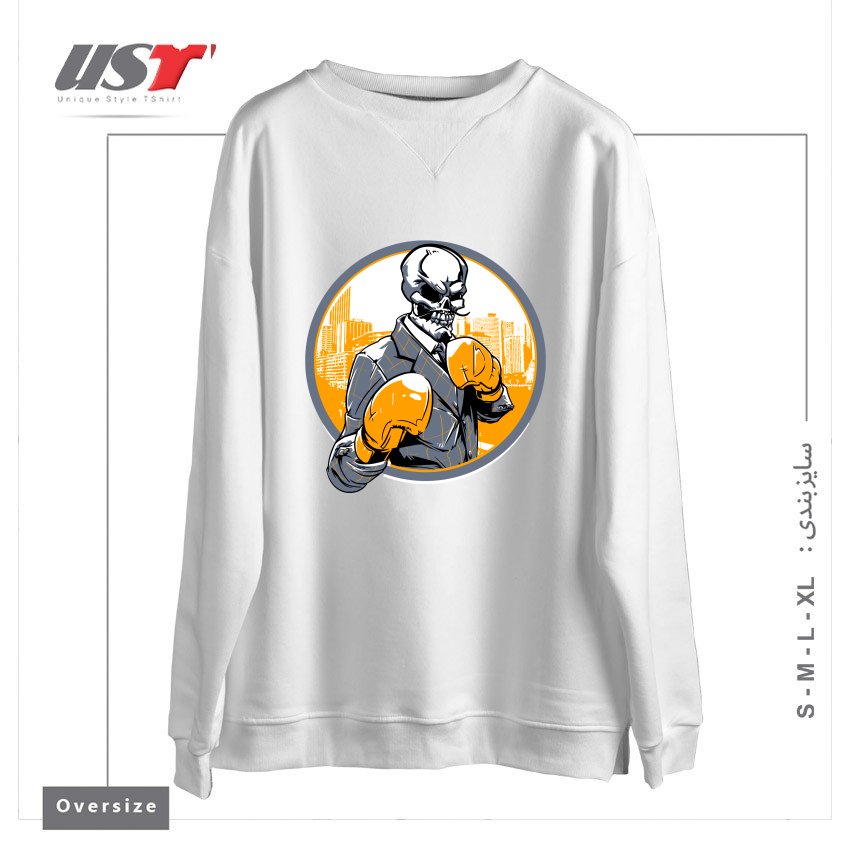سوییشرت اورسایز طرح RETRO BOXING
