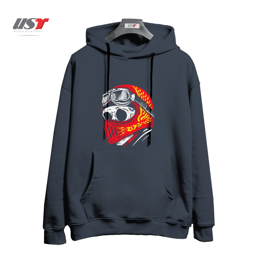 طرح RIDE SKULL هودی اورسایزرنگ دودی