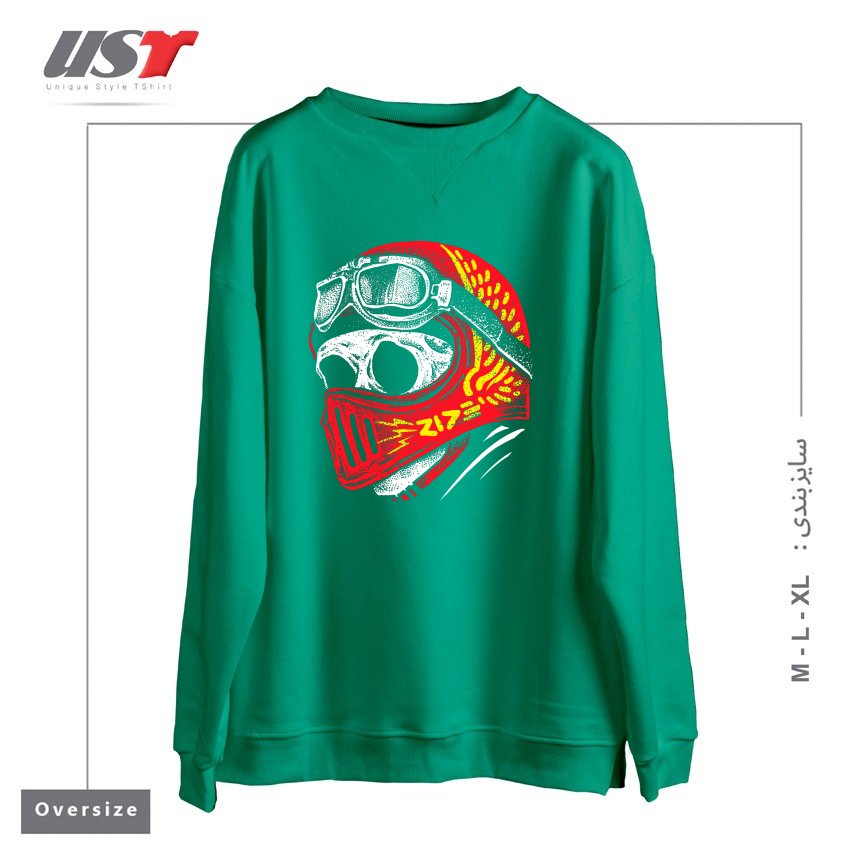 سوییشرت اورسایز طرح RIDE SKULL