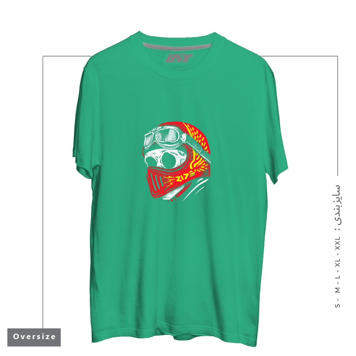 تیشرت اورسایز طرح RIDE SKULL